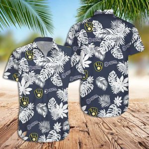 Brewers Aloha Shirt Brewers Tropical Palm Leavest - Brewers Hawaiian Shirt Unisex T-shirt, Sweatshirt, Hoodie, Long Sleeve Tee - T-Shirt, Sweatshirt, Hoodie
