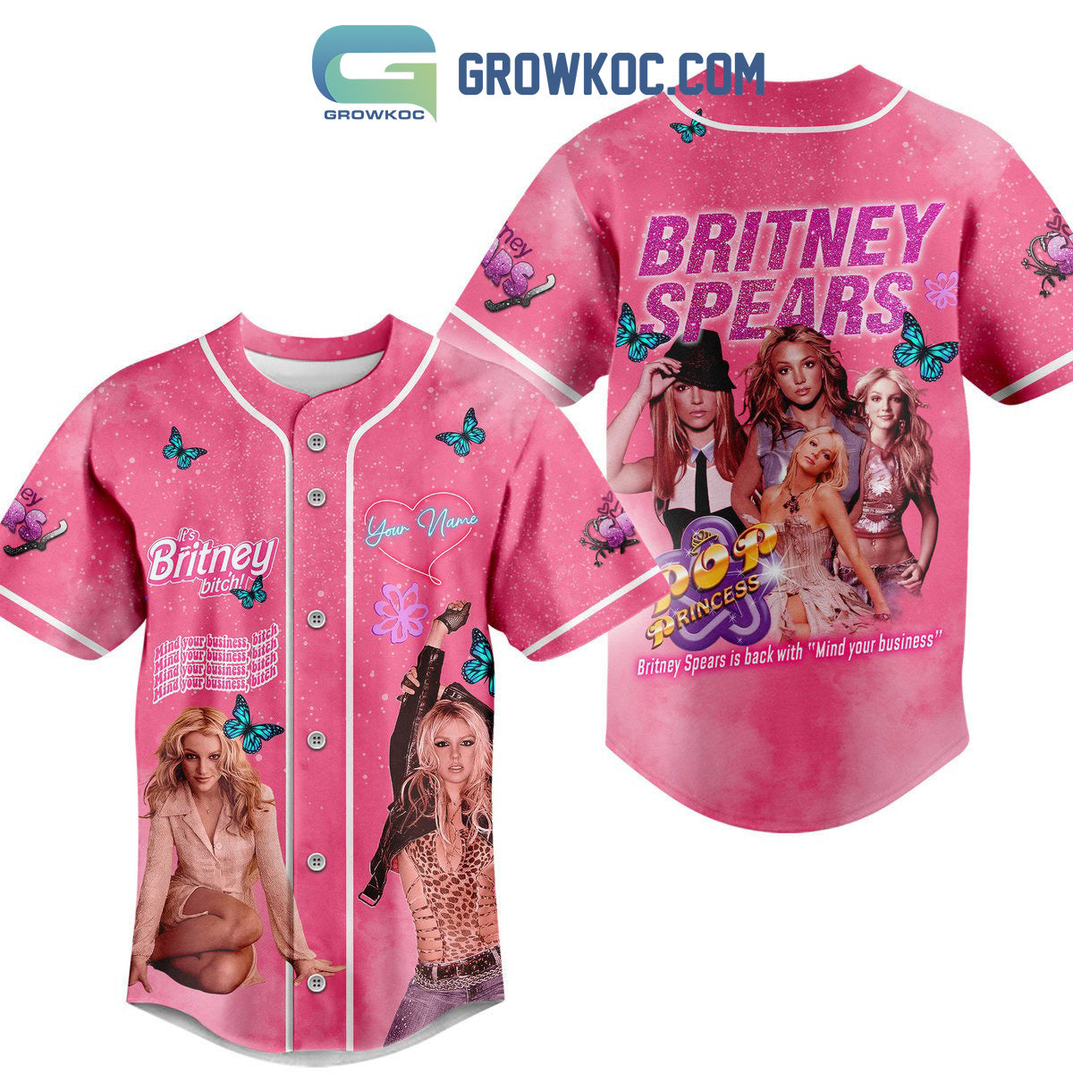 Britney Spears Is Back With Mind Your Business Personalized Baseball Jersey Unisex T-shirt, Sweatshirt, Hoodie, Long Sleeve Tee - T-Shirt, Sweatshirt, Hoodie