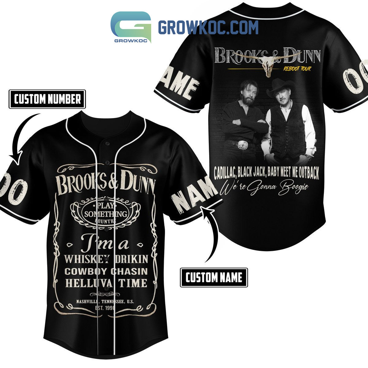 Brooks & Dunn Play Something Country Personalized Baseball Jersey Unisex T-shirt, Sweatshirt, Hoodie, Long Sleeve Tee - T-Shirt, Sweatshirt, Hoodie