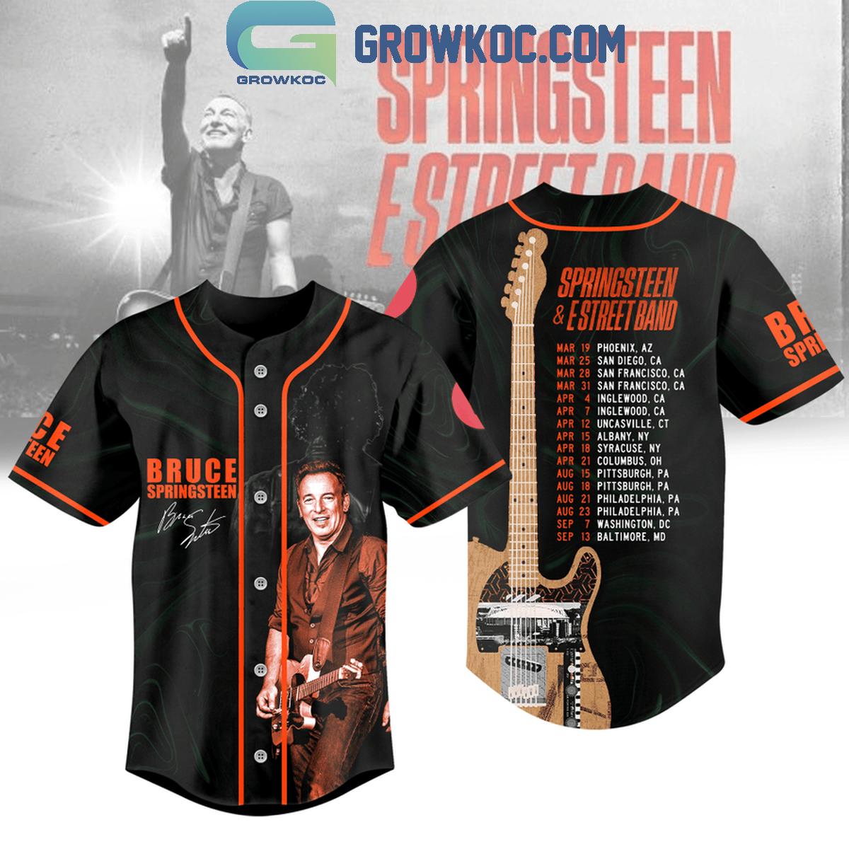 Bruce Springsteen And E Street Band Tour 2024 Schedule Personalized Baseball Jersey Unisex T-shirt, Sweatshirt, Hoodie, Long Sleeve Tee - T-Shirt, Sweatshirt, Hoodie