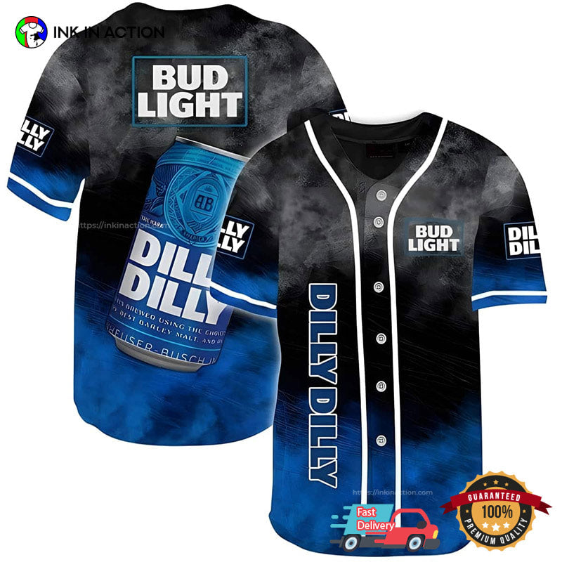 Bud Light Dilly Dilly Baseball Jersey Unisex T-shirt, Sweatshirt, Hoodie, Long Sleeve Tee - T-Shirt, Sweatshirt, Hoodie