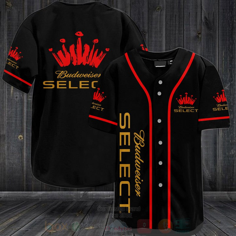 FASHION Budweiser Select Baseball Jerseys Botton Shirt Unisex T-shirt, Sweatshirt, Hoodie, Long Sleeve Tee - T-Shirt, Sweatshirt, Hoodie