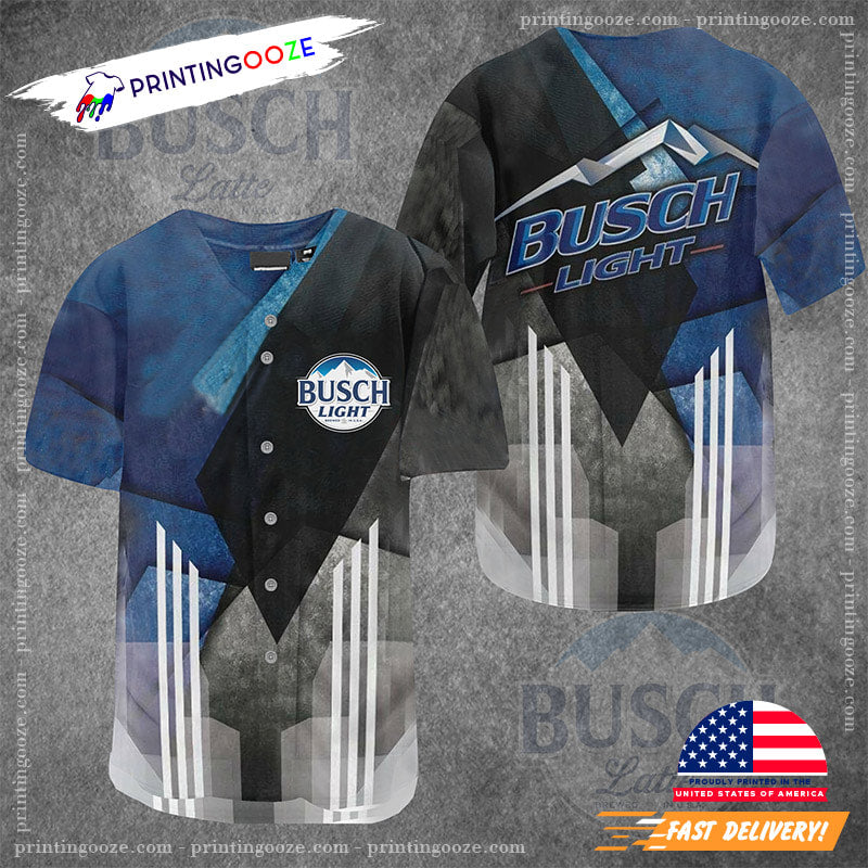 Busch Light Pattern Baseball Jersey Unisex T-shirt, Sweatshirt, Hoodie, Long Sleeve Tee - T-Shirt, Sweatshirt, Hoodie