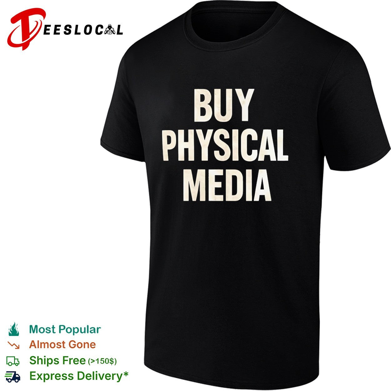 Buy physical media shirt Unisex T-shirt, Sweatshirt, Hoodie, Long Sleeve Tee - T-Shirt, Sweatshirt, Hoodie
