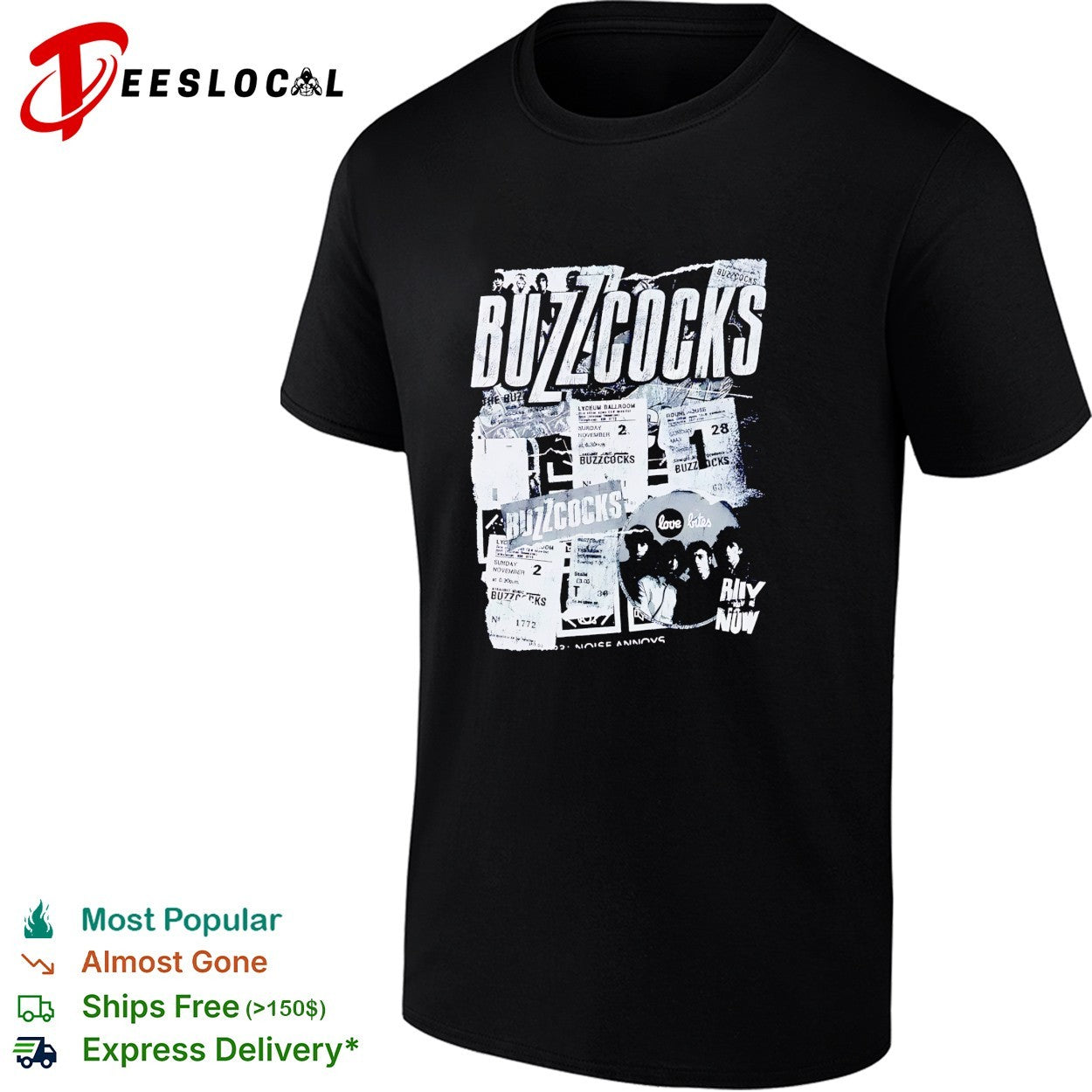 Buzzcocks poster shirt Unisex T-shirt, Sweatshirt, Hoodie, Long Sleeve Tee - T-Shirt, Sweatshirt, Hoodie