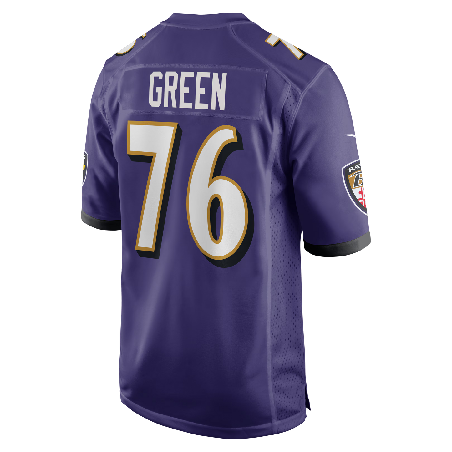 Baltimore Ravens Kenyon Green Purple Team Game Jersey football jersey product view 3
