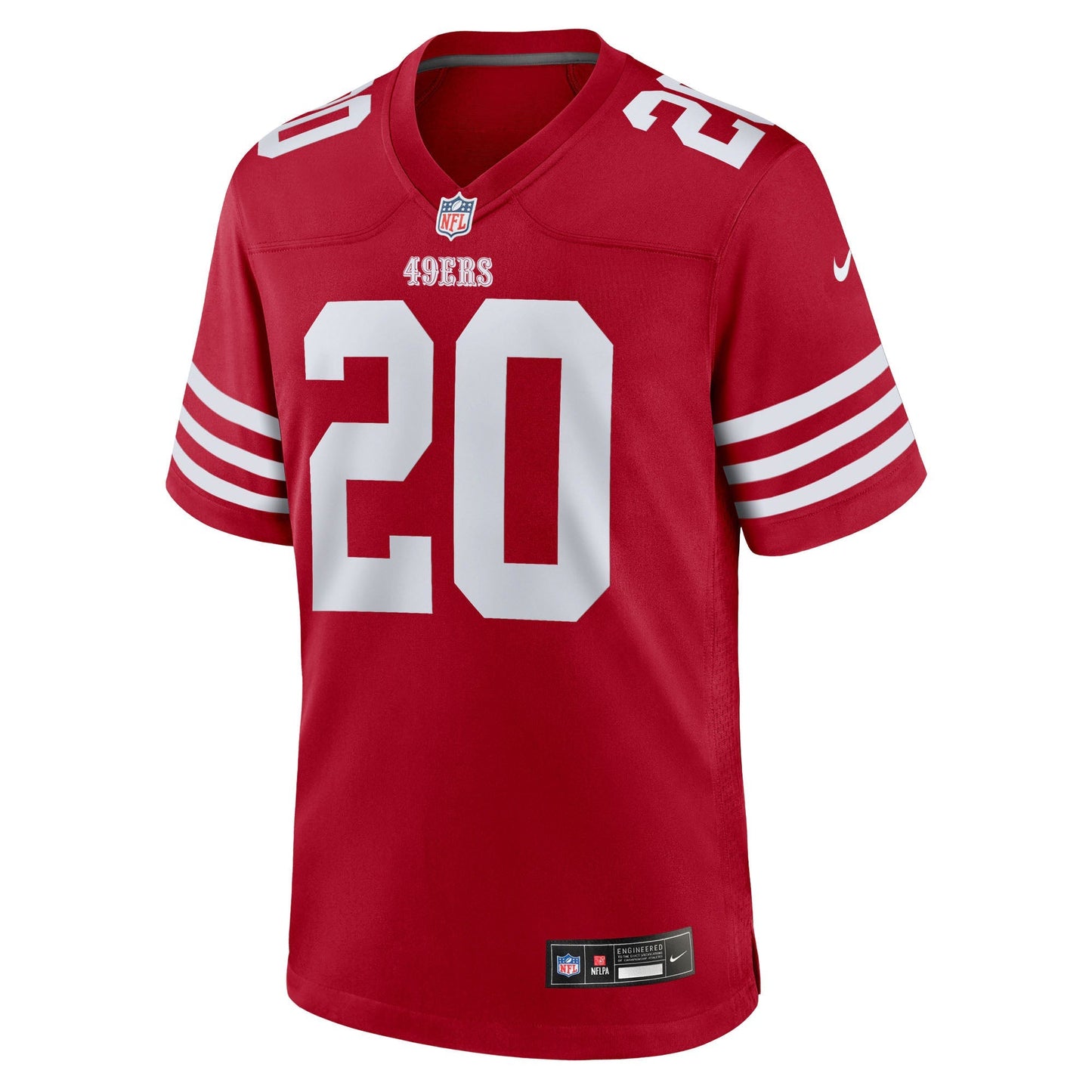 San Francisco 49ers Upton Stout Scarlet Team Game Jersey football jersey product view 2