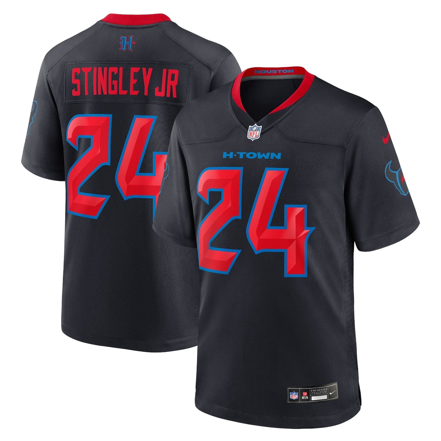 Houston Texans Derek Stingley Jr. Navy 2nd Alternate Game Jersey football jersey product view 1