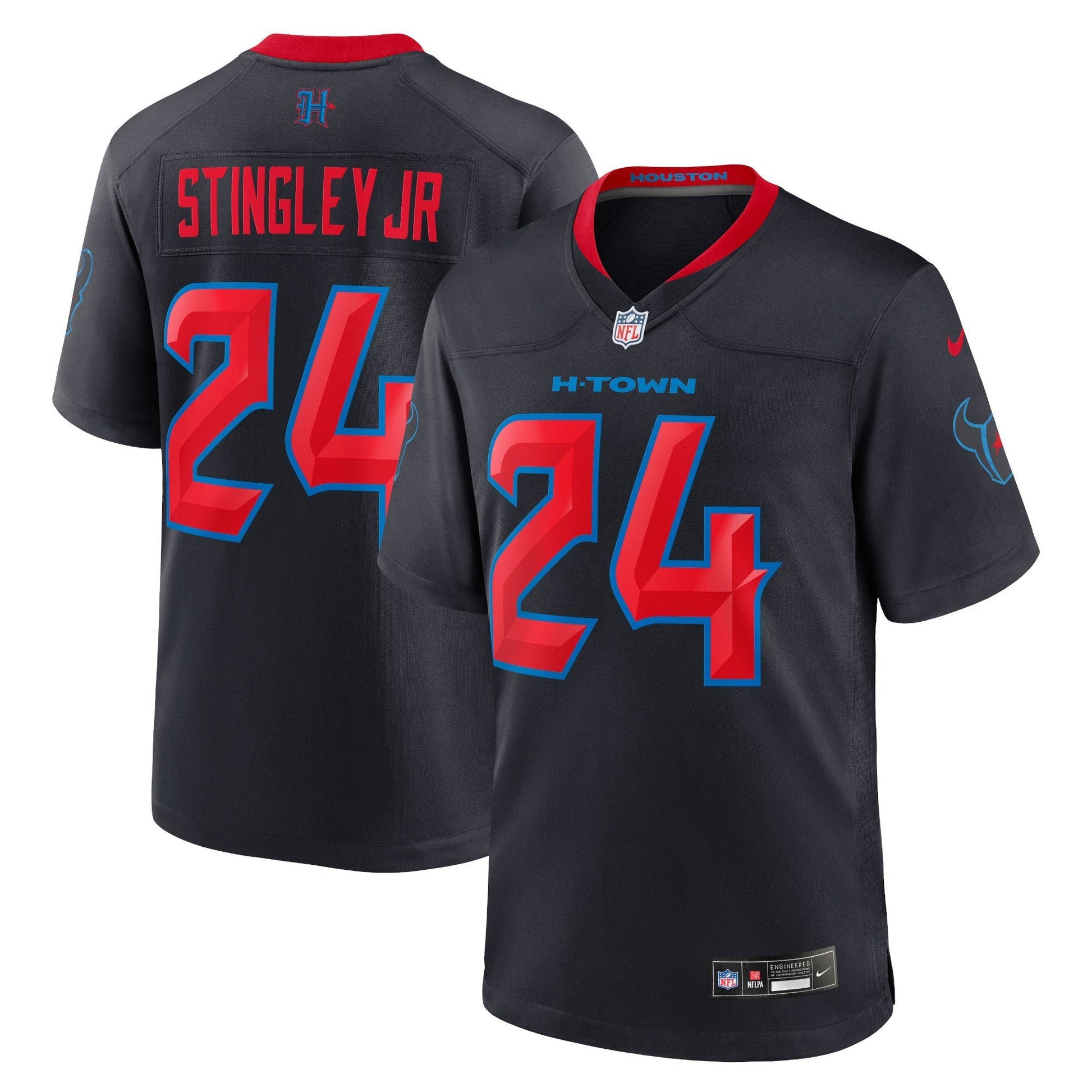 Houston Texans Derek Stingley Jr. Navy 2nd Alternate Game Jersey football jersey product view 1