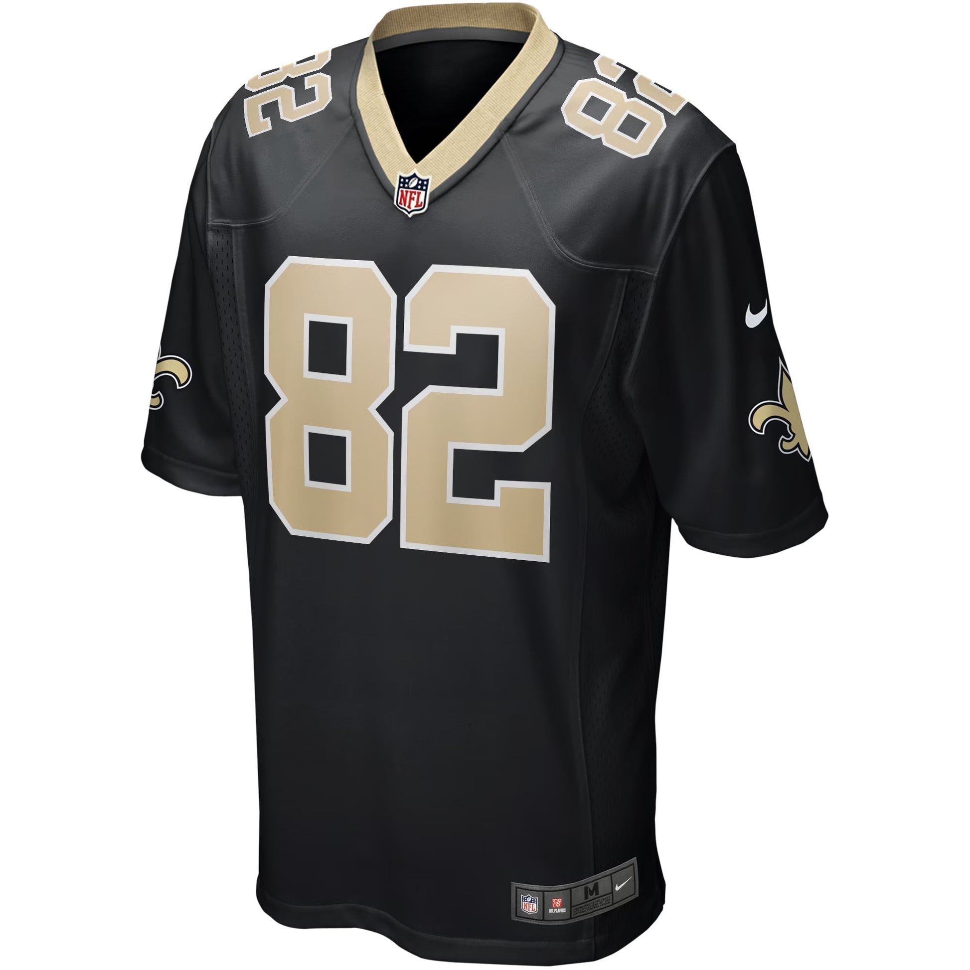 New Orleans Saints Bob Pollard Black Game Retired Player Jersey football jersey product view 1