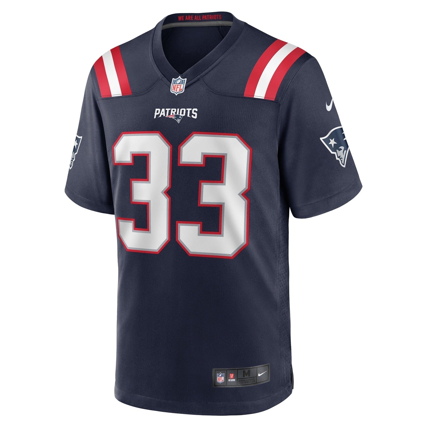 New England Patriots Anfernee Jennings Navy Team Game Jersey football jersey product view 2