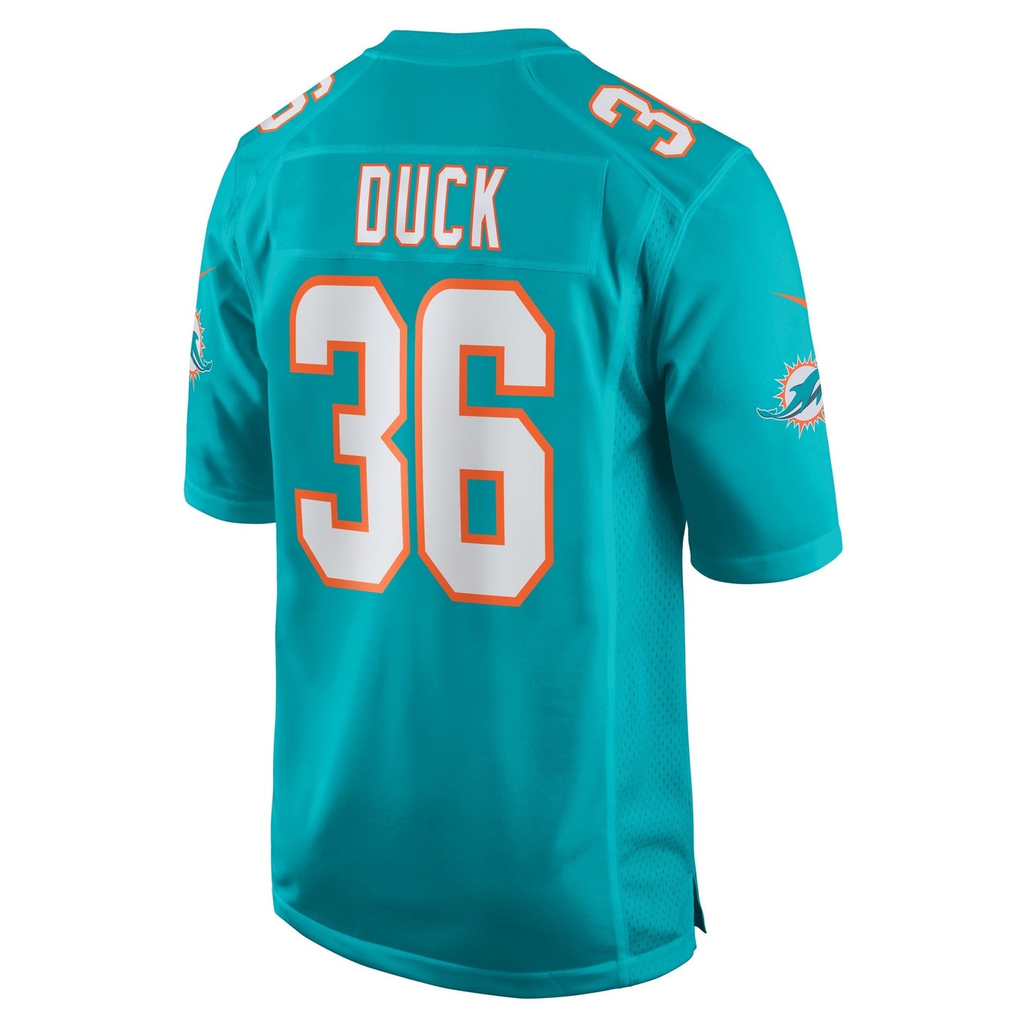 Miami Dolphins Storm Duck Aqua Game Jersey football jersey product view 1