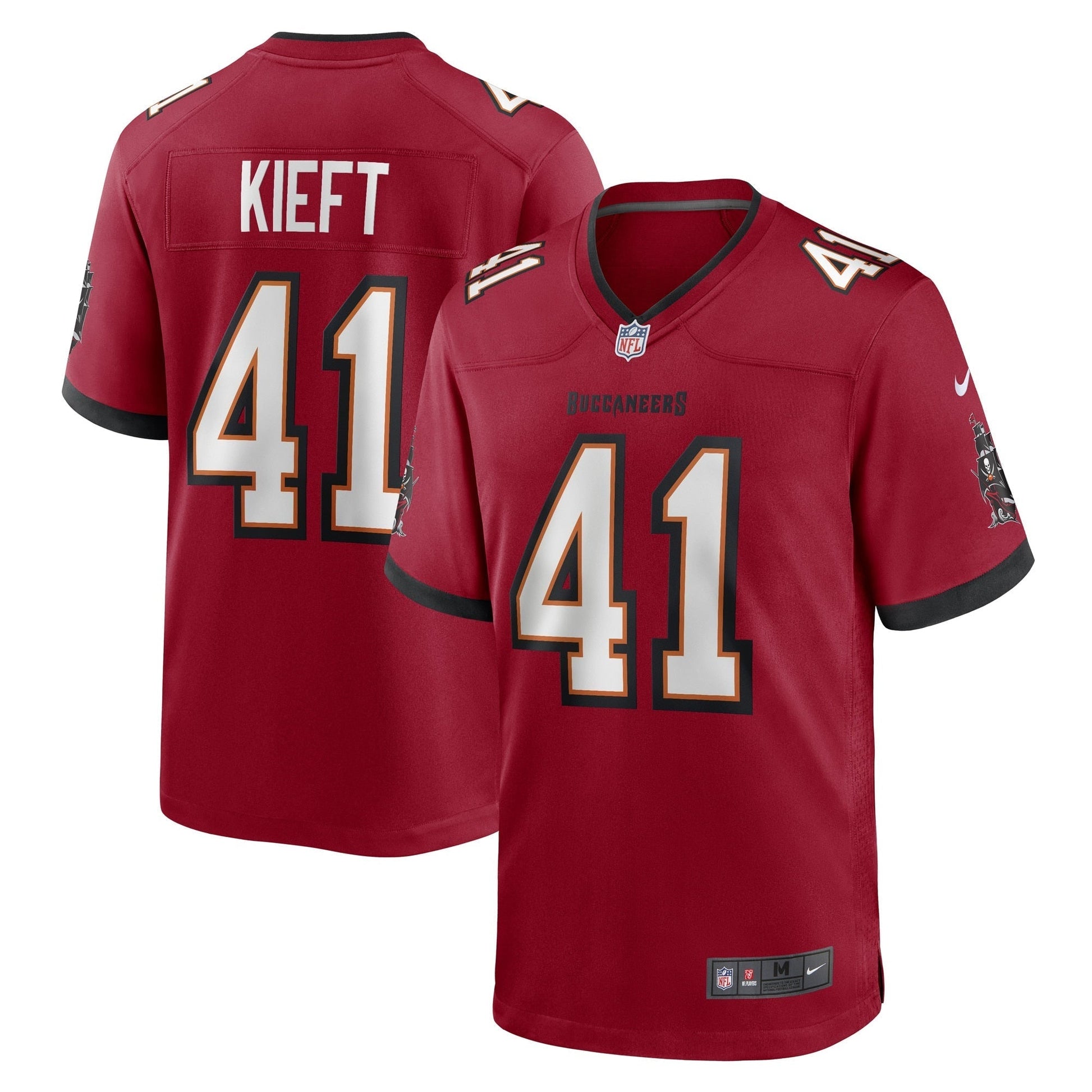 Tampa Bay Buccaneers Ko Kieft Red Game Player Jersey football jersey product view 1