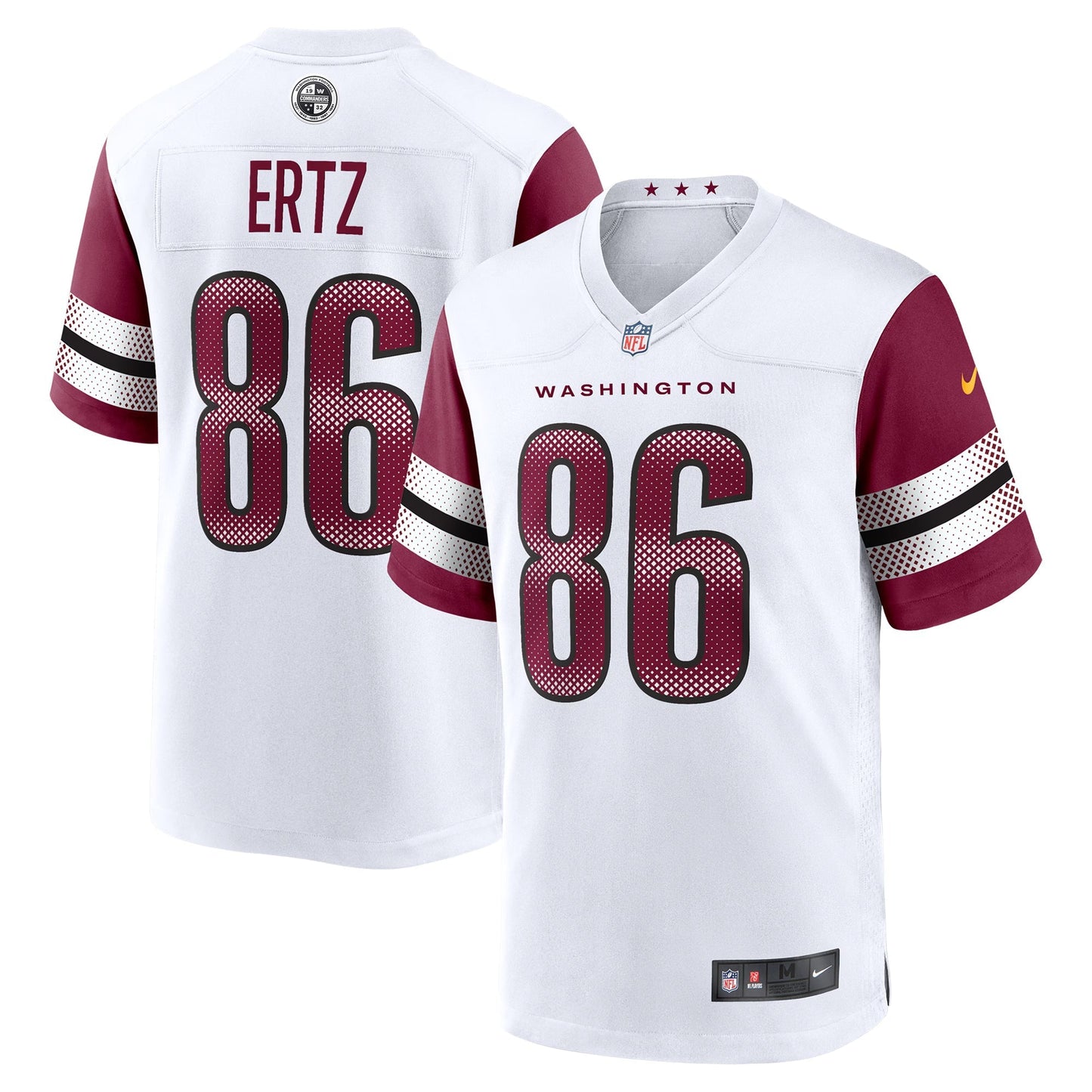 Washington Commanders Zach Ertz White Game Jersey football jersey product view 1