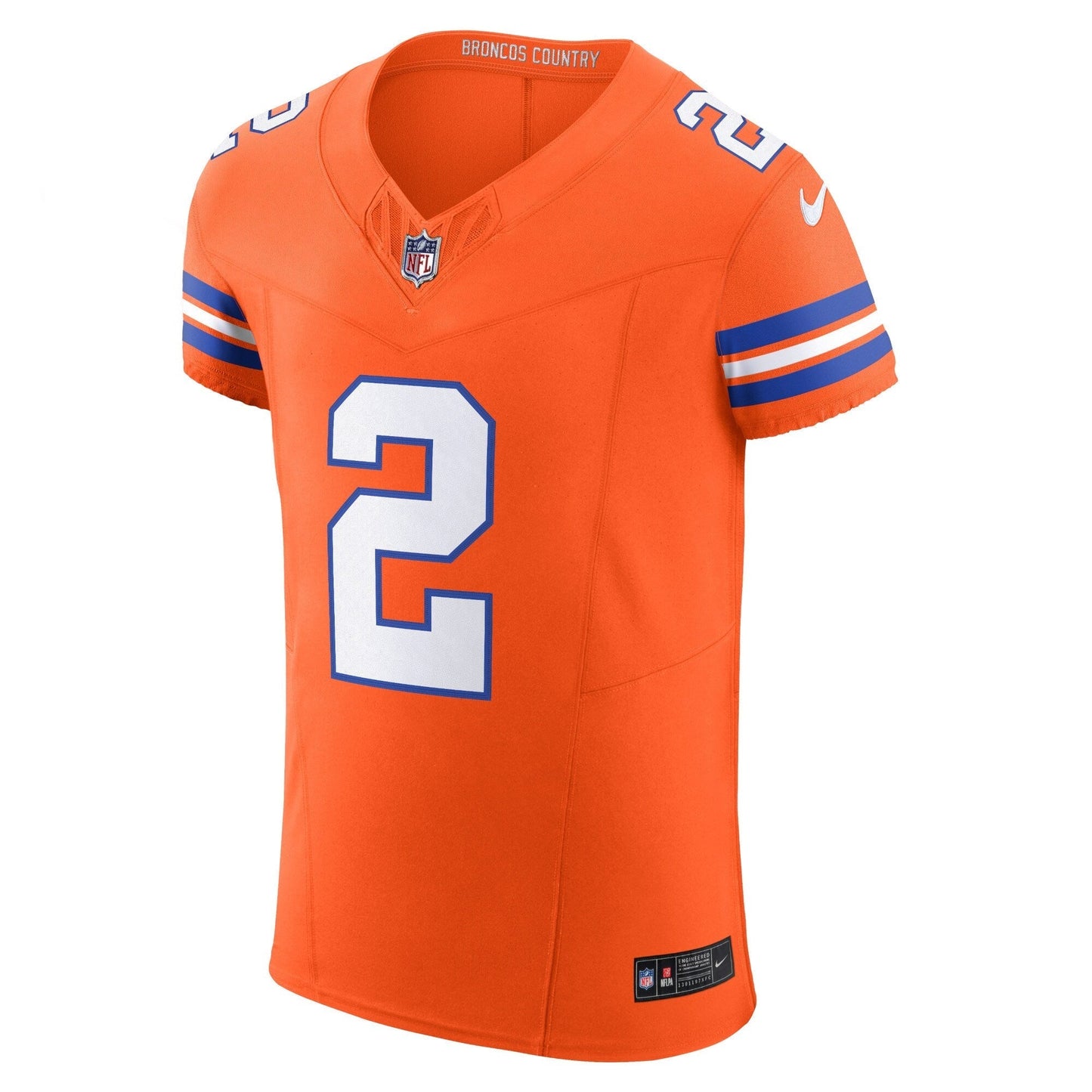 Denver Broncos Patrick Surtain II Orange Vapor F.U.S.E. Elite Jersey Vapor F.U.S.E. Elite Jersey football jersey product view 1