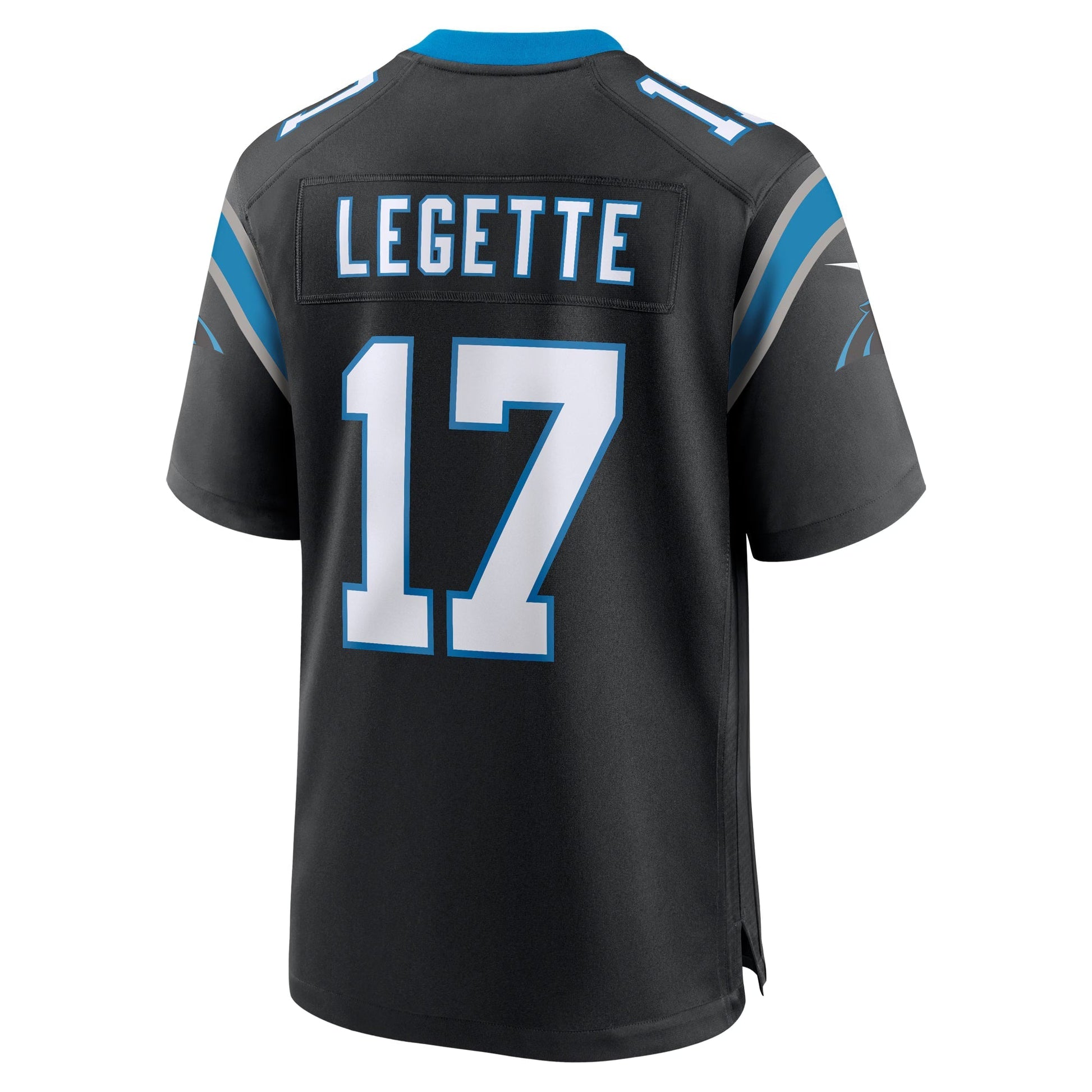 Carolina Panthers Xavier Legette Black 2024 NFL First Round Pick Game Player Jersey football jersey product view 1
