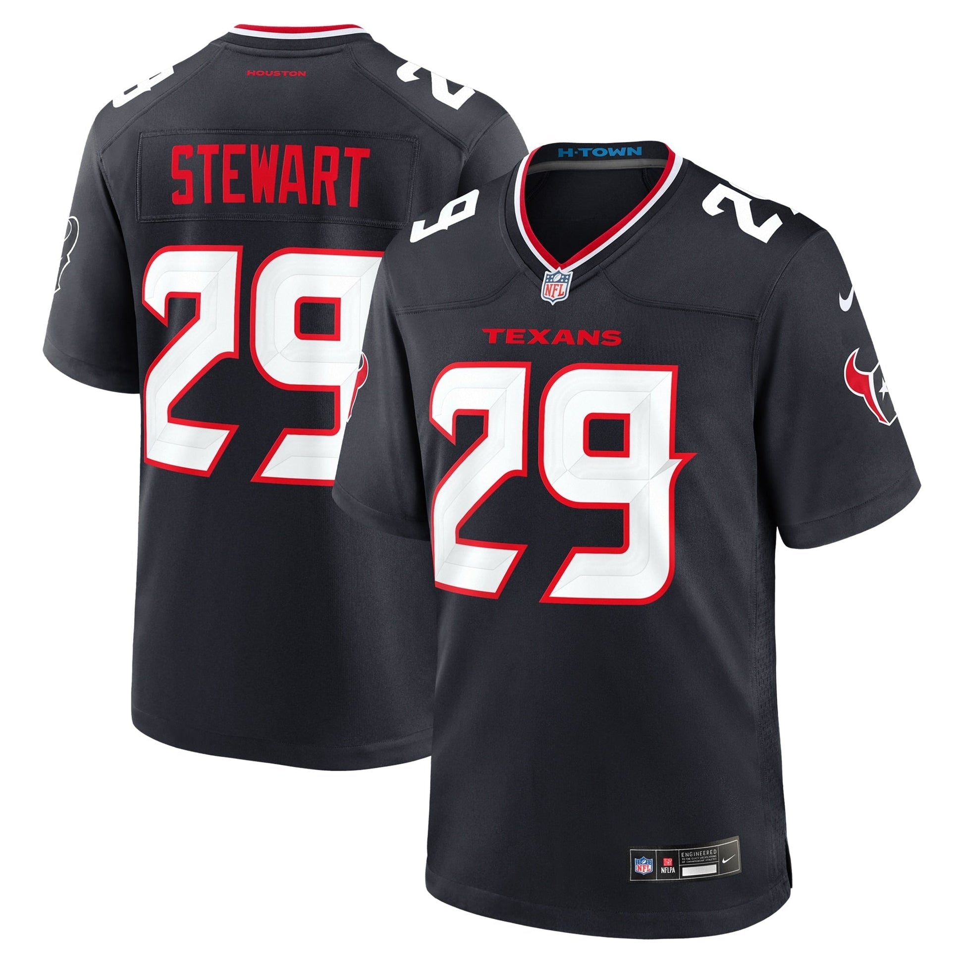 Houston Texans M.J. Stewart Navy Team Game Jersey football jersey product view 1