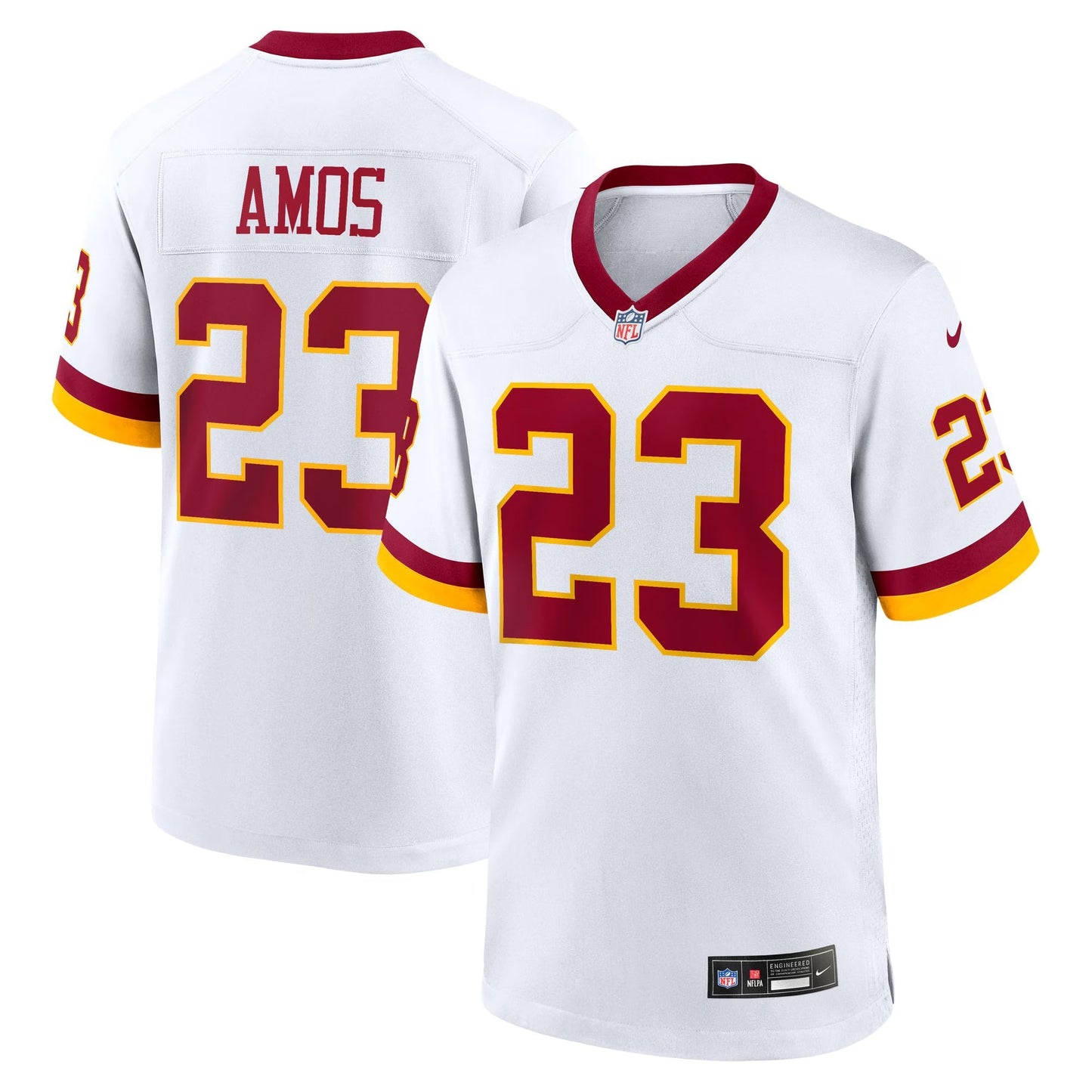 Washington Commanders Trey Amos White Game Super Bowl Era Jersey football jersey product view 1