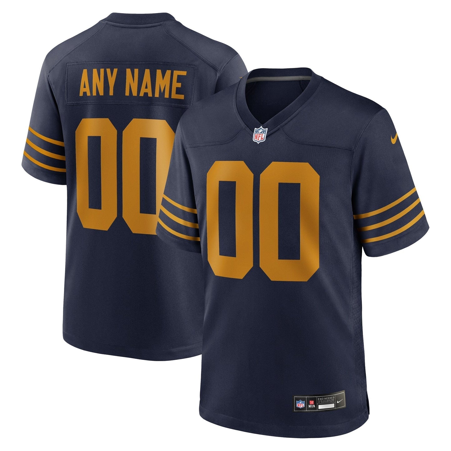 Green Bay Packers Navy The 1923 Classic Game Custom Jersey football jersey product view 1