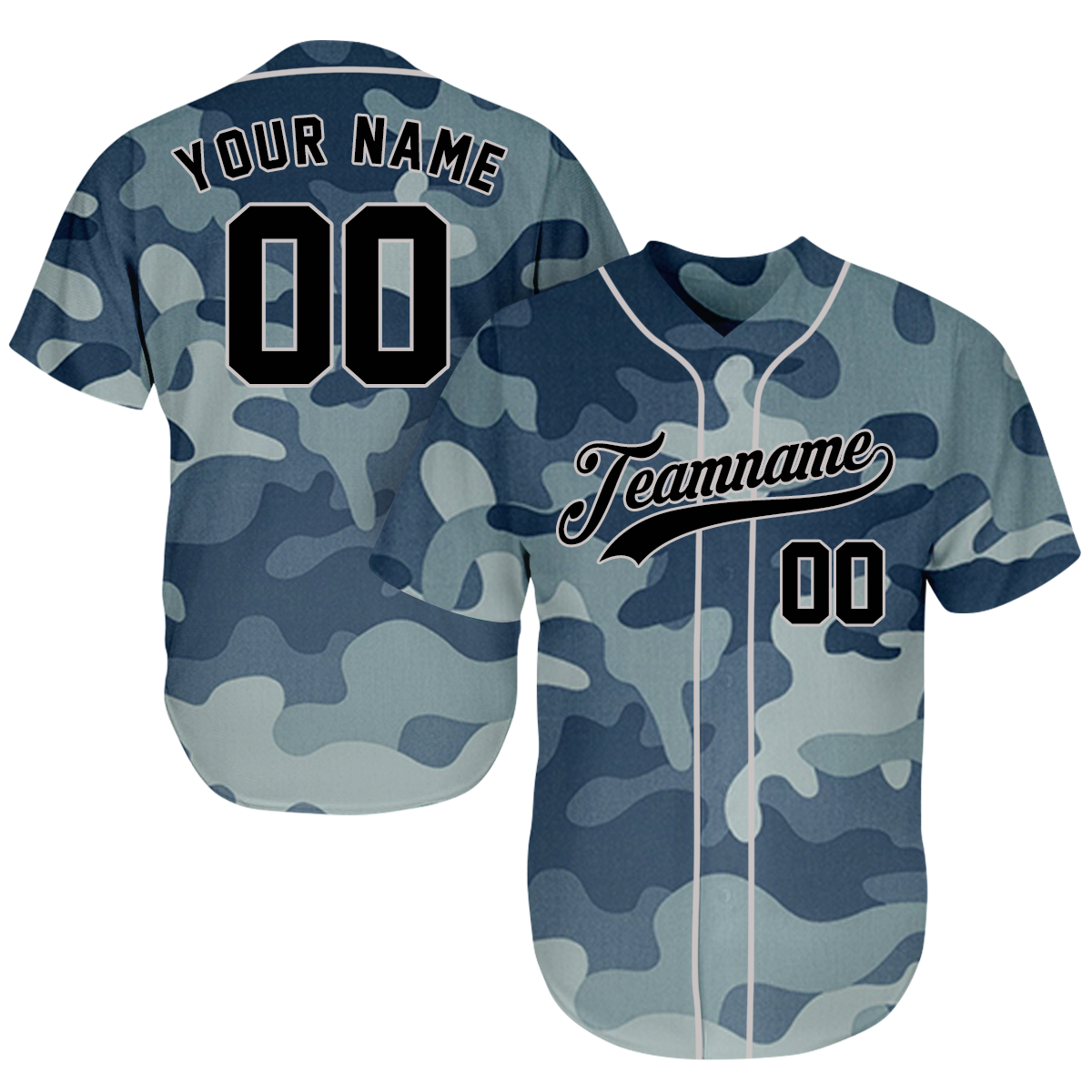 Personalized Baseball Jersey - Best Gift For A Baseball Fan - Veteran Salute To Service Camouflage - Father's Day Gifts Baseball Fans BJC5 - T-Shirt, Sweatshirt, Hoodie