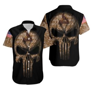 Camouflage Skull St Louis Cardinals American Flag Hawaiian Shirt, Cardinals Hawaiian Shirt - T-Shirt, Sweatshirt, Hoodie