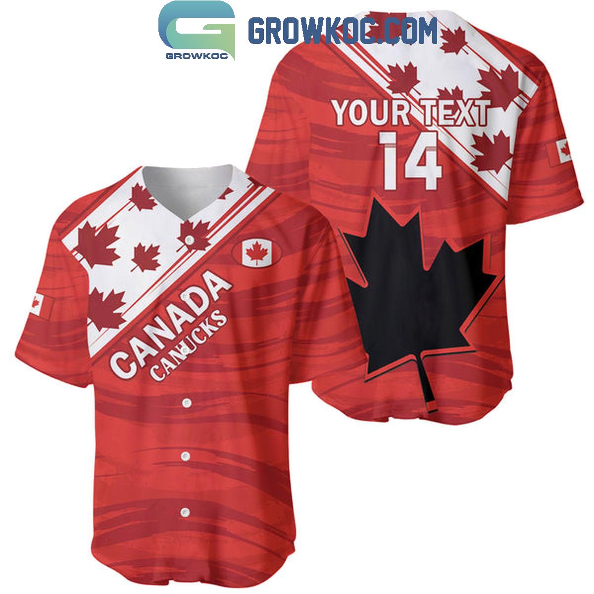 Canada Rugby Go Canucks Maple Leaf Pacific Personalized Baseball Jersey Unisex T-shirt, Sweatshirt, Hoodie, Long Sleeve Tee - T-Shirt, Sweatshirt, Hoodie
