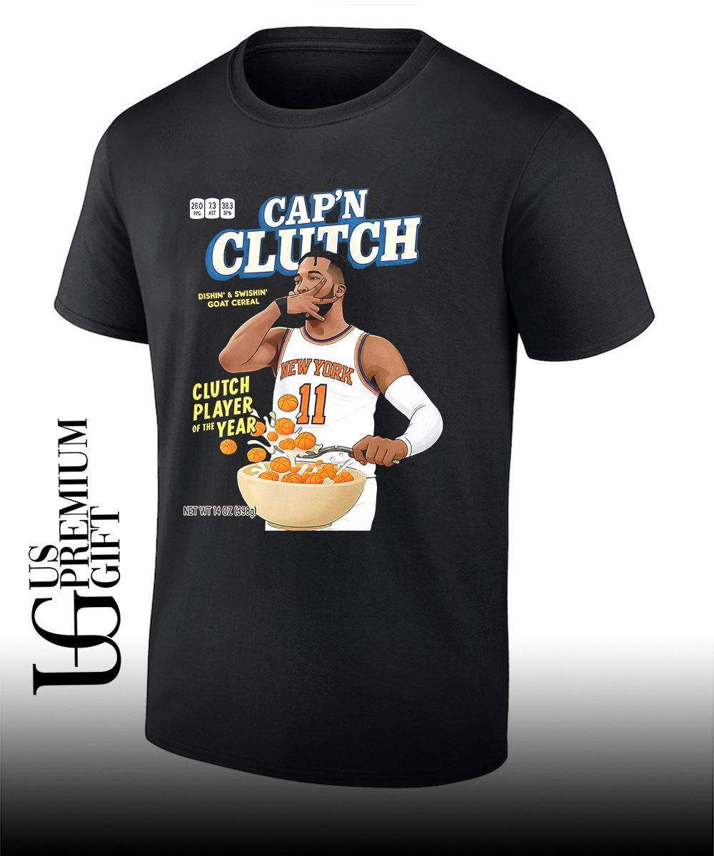 Capn Clutch Jalen Brunson Knicks fan T-shirt Unisex T-shirt, Sweatshirt, Hoodie, Long Sleeve Tee - T-Shirt, Sweatshirt, Hoodie