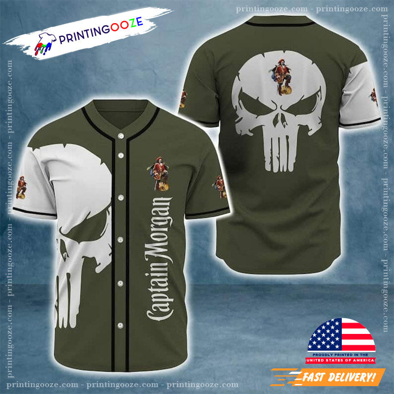 Captain Morgan Dead Race Skull Baseball Jersey Unisex T-shirt, Sweatshirt, Hoodie, Long Sleeve Tee - T-Shirt, Sweatshirt, Hoodie