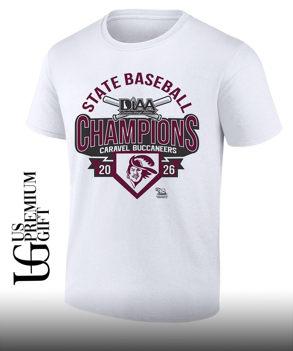 Caravel Buccaneers DIAA State Baseball Championship 2026 shirt Unisex T-shirt, Sweatshirt, Hoodie, Long Sleeve Tee - T-Shirt, Sweatshirt, Hoodie