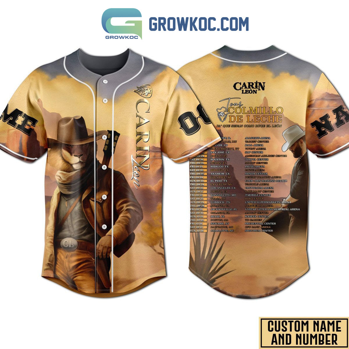 Carin Leon Tour Personalized Baseball Jersey Unisex T-shirt, Sweatshirt, Hoodie, Long Sleeve Tee - T-Shirt, Sweatshirt, Hoodie