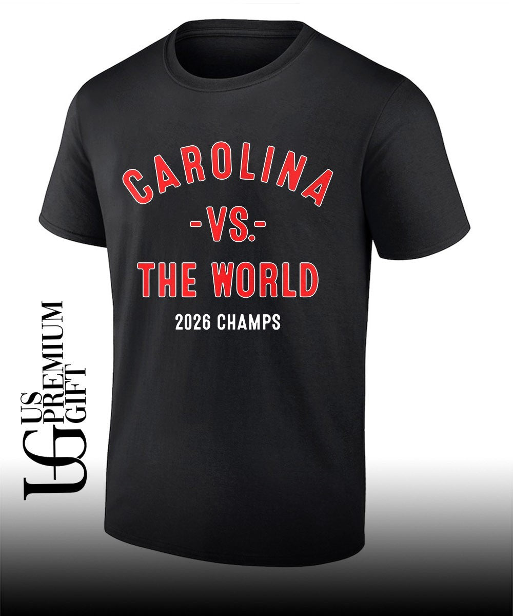 Carolina vs The World 2026 Champs Carolina Hurricanes hockey shirt Unisex T-shirt, Sweatshirt, Hoodie, Long Sleeve Tee - T-Shirt, Sweatshirt, Hoodie