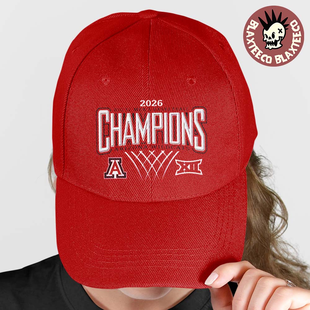 Celebrate Arizona Wildcats Mens Basketball 2026 Big 12 Regular Season Champions Red Cap Hat Snapback - T-Shirt, Sweatshirt, Hoodie