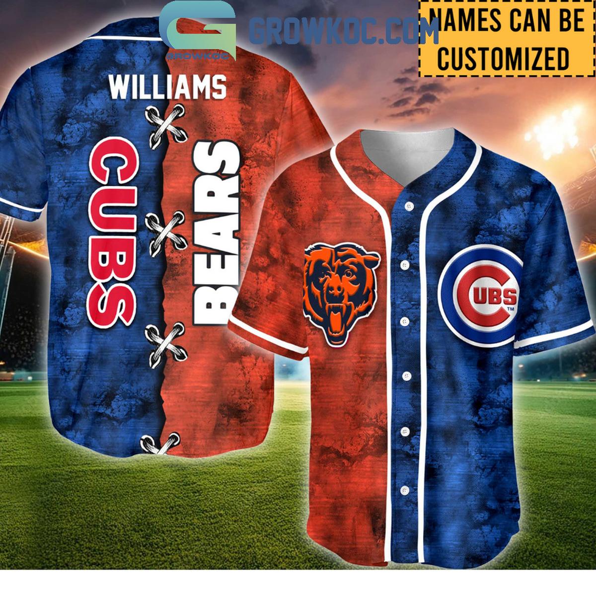 Chicago Cubs And Bears Personalized Baseball Jersey Unisex T-shirt, Sweatshirt, Hoodie, Long Sleeve Tee - T-Shirt, Sweatshirt, Hoodie