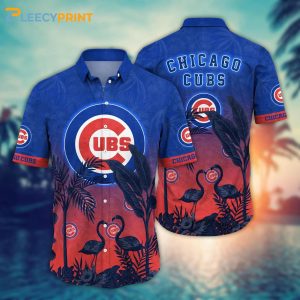 Chicago Cubs MLB Summer Swamp Flamingos Aloha Shirt Unisex T-shirt, Sweatshirt, Hoodie, Long Sleeve Tee - T-Shirt, Sweatshirt, Hoodie