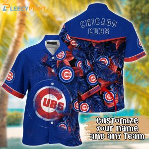 Chicago Cubs MLB Tropical Leaves Pattern Summer Hawaii Shirt Unisex T-shirt, Sweatshirt, Hoodie, Long Sleeve Tee - T-Shirt, Sweatshirt, Hoodie
