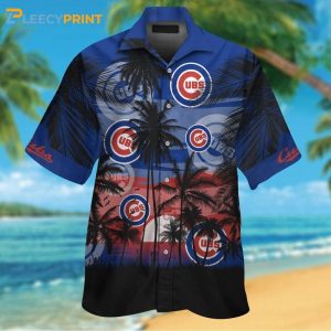 Chicago Cubs Palm Trees Tropical Shirt Hawaiian Shirt Unisex T-shirt, Sweatshirt, Hoodie, Long Sleeve Tee - T-Shirt, Sweatshirt, Hoodie
