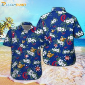 Chicago Cubs Short Sleeve Tropical Retro Hawaiian Shirt Unisex T-shirt, Sweatshirt, Hoodie, Long Sleeve Tee - T-Shirt, Sweatshirt, Hoodie