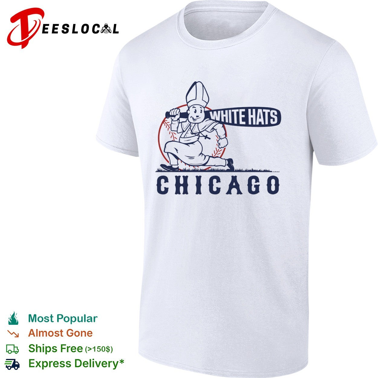 Chicago White Hats Baseball parody shirt Unisex T-shirt, Sweatshirt, Hoodie, Long Sleeve Tee - T-Shirt, Sweatshirt, Hoodie