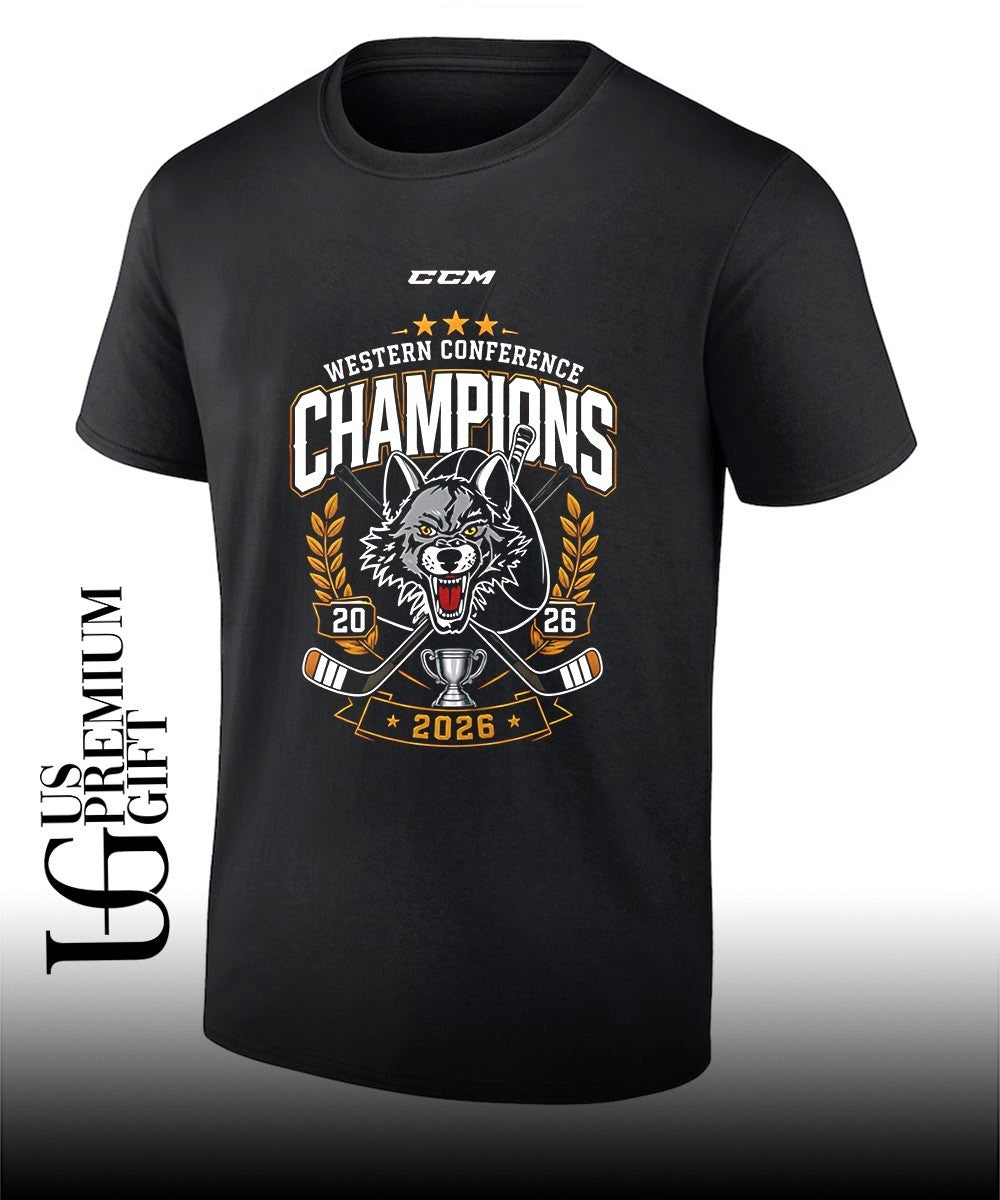 Chicago Wolves Western Conference Champions 2026 CCM hockey shirt Unisex T-shirt, Sweatshirt, Hoodie, Long Sleeve Tee - T-Shirt, Sweatshirt, Hoodie