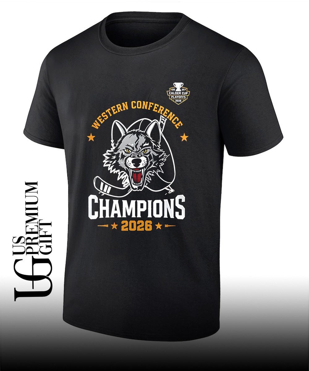Chicago Wolves Wolf Pack Western Champions 2026 shirt Unisex T-shirt, Sweatshirt, Hoodie, Long Sleeve Tee - T-Shirt, Sweatshirt, Hoodie