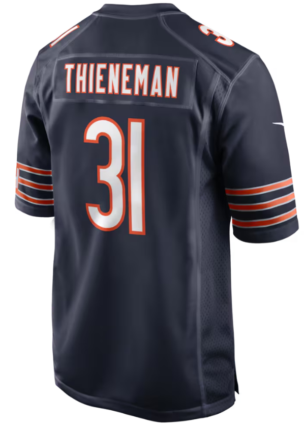 C.Bears #31 Dillon Thieneman Navy 2026 Draft First Round Pick No. 25 Team Game Jersey football jersey product view 1
