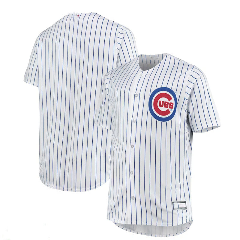 Chicago Cubs Big & Tall Home Replica Team Jersey - White Royal Baseball Jerseys baseball jersey product view 1
