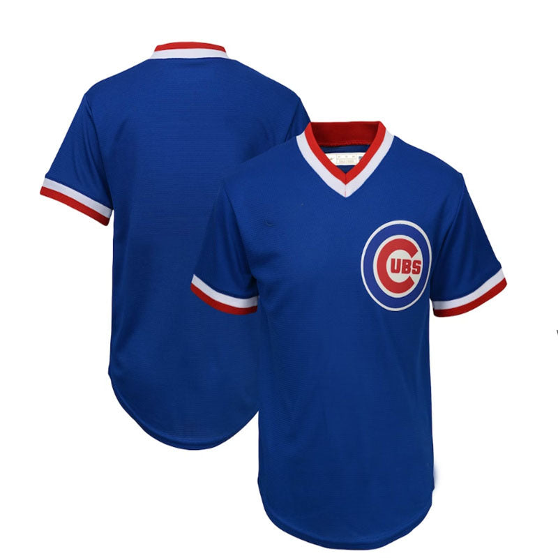 Chicago Cubs Road Cooperstown Collection Team Jersey - Royal Baseball Jerseys baseball jersey product view 1
