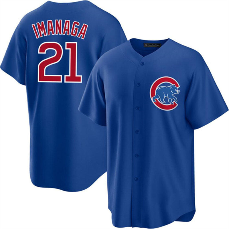 Chicago Cubs #21 Sh¨­ta Imanaga Blue Cool Base Stitched Baseball Jersey baseball jersey product view 1