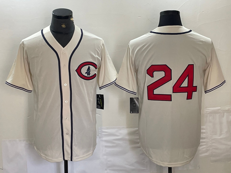 Chicago Cubs #24 Cody Bellinger 2022 Cream Field of Dreams Cool Base Stitched Baseball Jersey baseball jersey product view 1