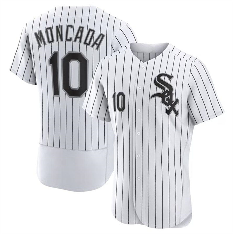 Chicago White Sox #10 Yoan Moncada White Home Authentic Player Jersey Baseball Jerseys baseball jersey product view 1