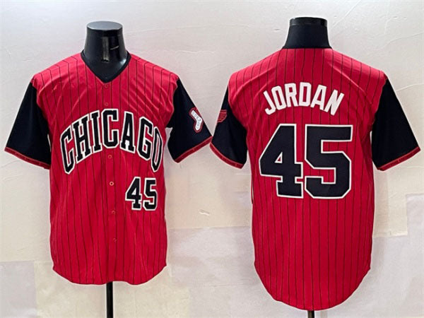Chicago White Sox #45 Michael Jordan Red Black 2025 City Connect Limited Stitched Baseball Jersey baseball jersey product view 1