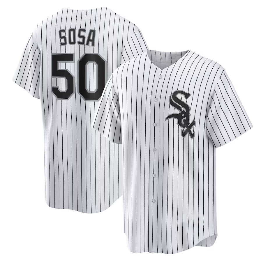 Chicago White Sox #50 Lenyn Sosa Home Replica Jersey - White Stitched Baseball Jersey baseball jersey product view 1