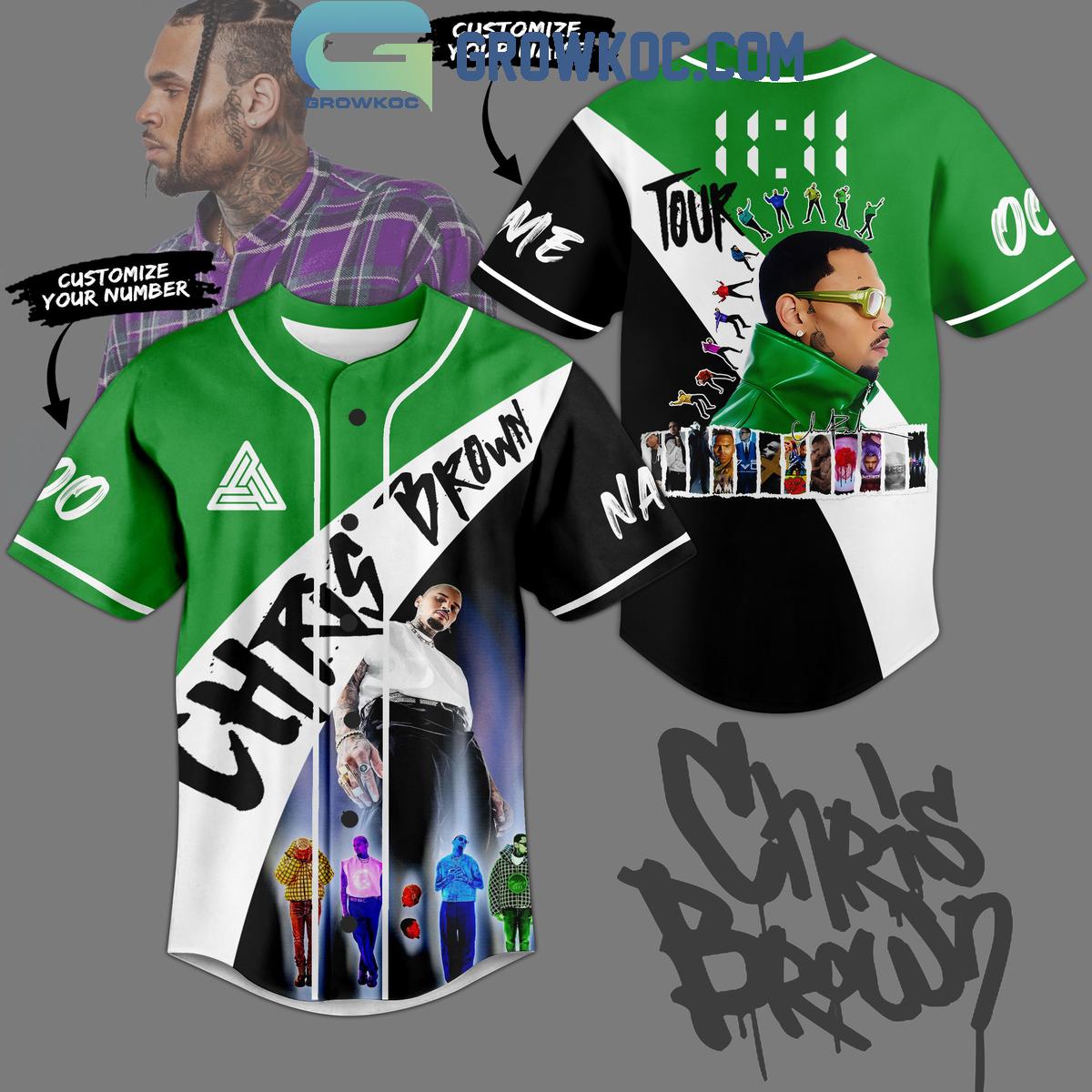 Chris Brown 111 Tour 2024 Fan Celebration Personalized Baseball Jersey Unisex T-shirt, Sweatshirt, Hoodie, Long Sleeve Tee - T-Shirt, Sweatshirt, Hoodie