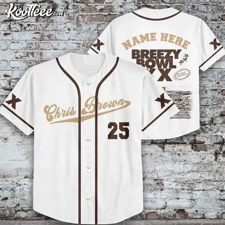Chris Brown Breezy Bowl XX Custom Baseball Jersey Unisex T-shirt, Sweatshirt, Hoodie, Long Sleeve Tee - T-Shirt, Sweatshirt, Hoodie